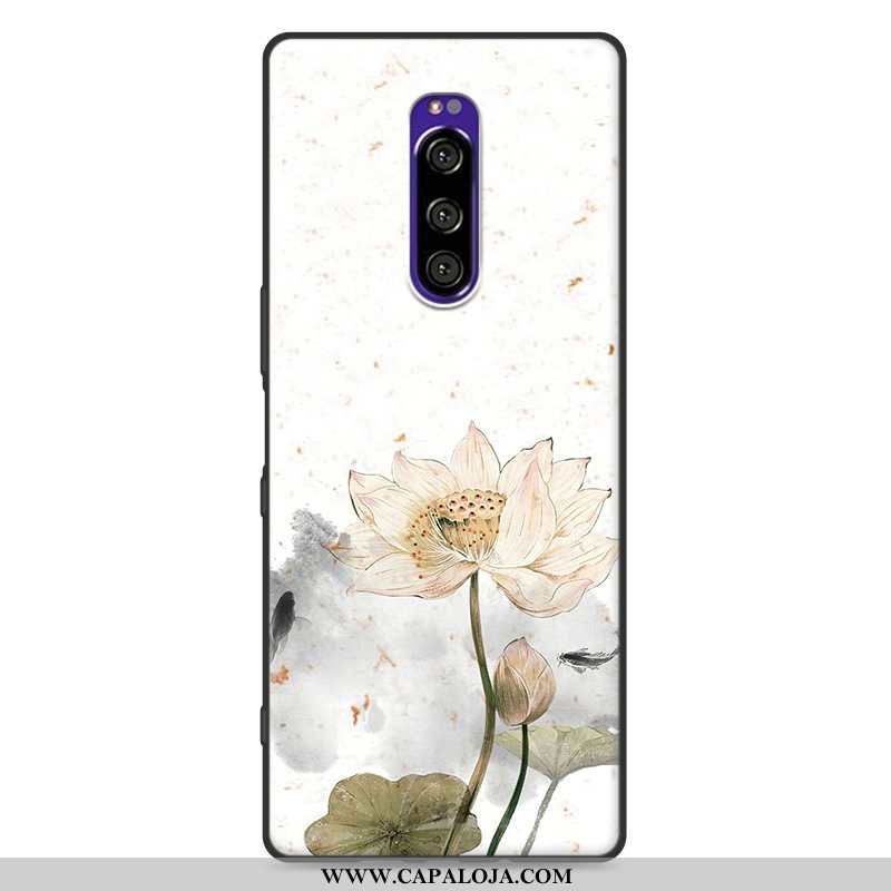 Capas Sony Xperia 1 Soft Silicone Criativas Rosa, Capa Sony Xperia 1 Protetoras Online