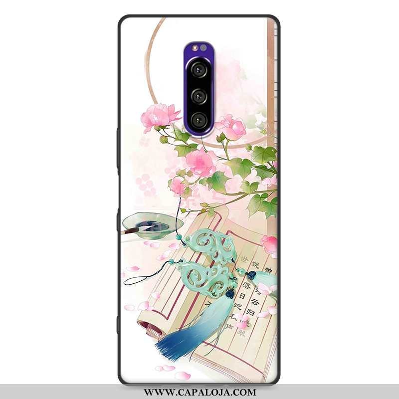 Capas Sony Xperia 1 Soft Silicone Criativas Rosa, Capa Sony Xperia 1 Protetoras Online