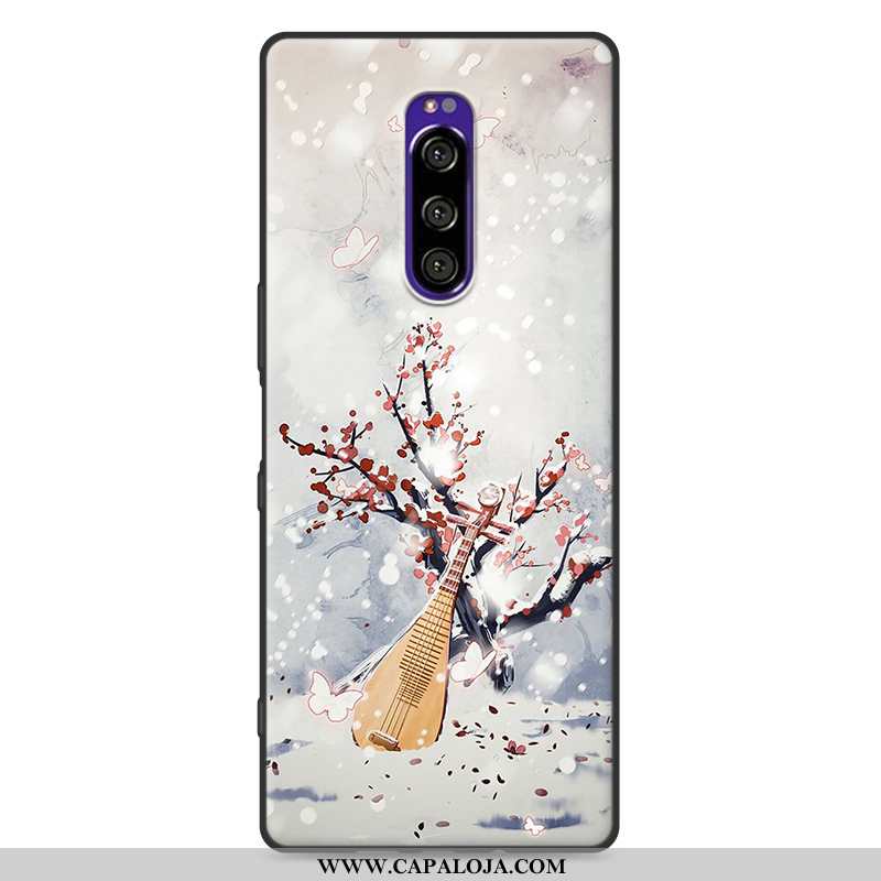 Capas Sony Xperia 1 Soft Silicone Criativas Rosa, Capa Sony Xperia 1 Protetoras Online