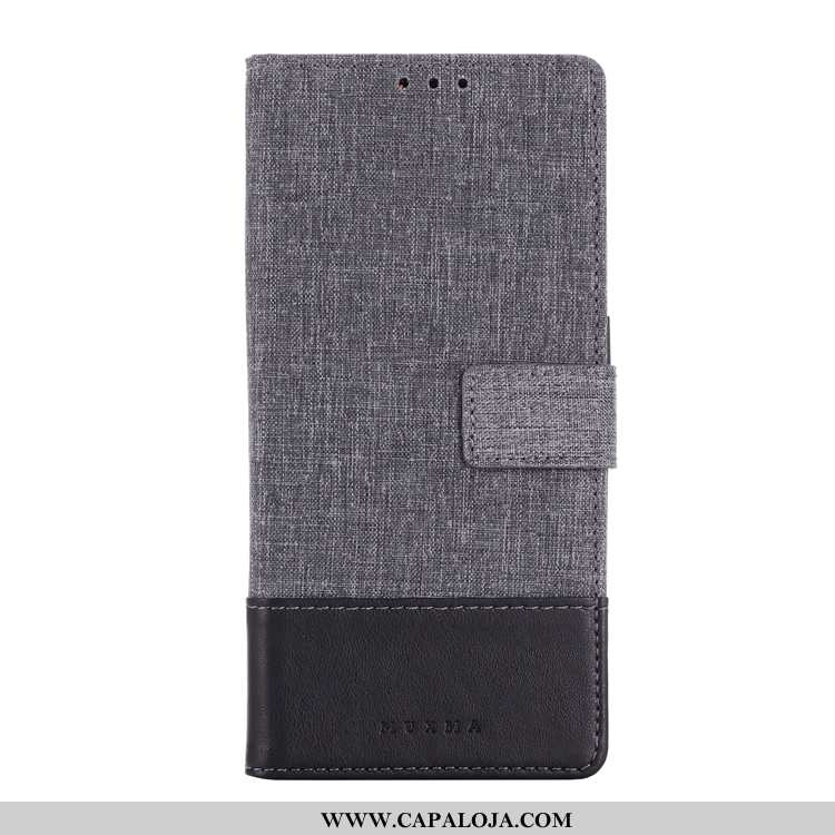 Capas Sony Xperia 10 Couro Feminino Cases Cinza, Capa Sony Xperia 10 Telemóvel Online