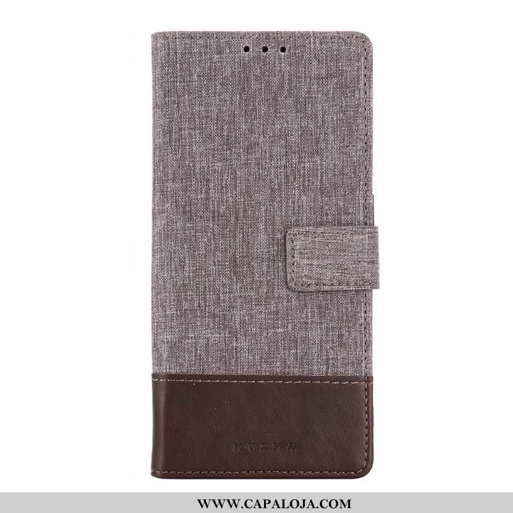 Capas Sony Xperia 10 Couro Feminino Cases Cinza, Capa Sony Xperia 10 Telemóvel Online