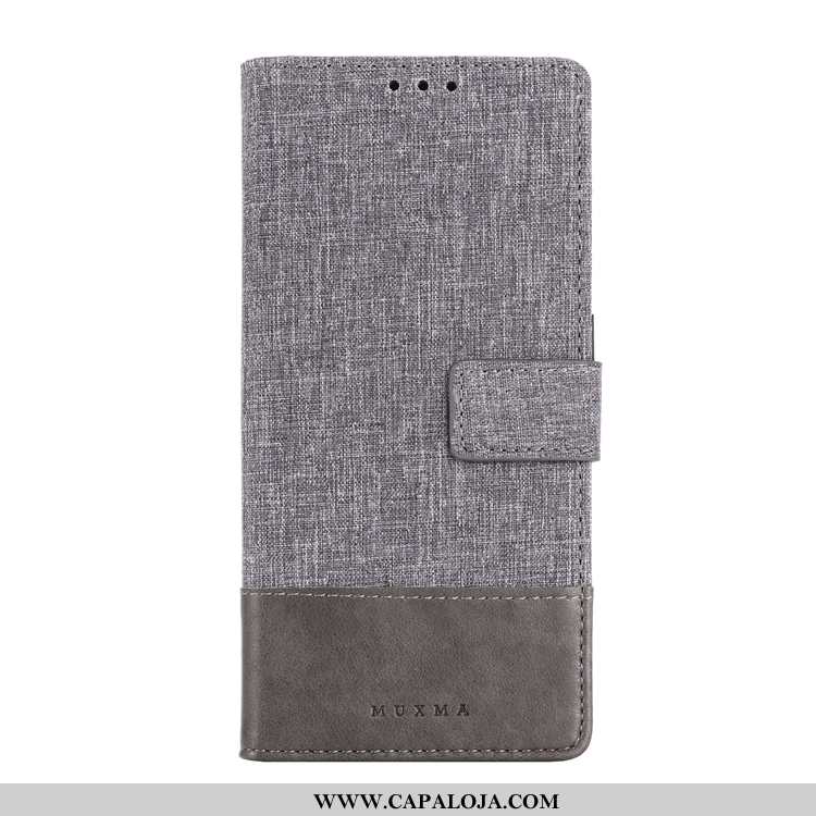 Capas Sony Xperia 10 Couro Feminino Cases Cinza, Capa Sony Xperia 10 Telemóvel Online