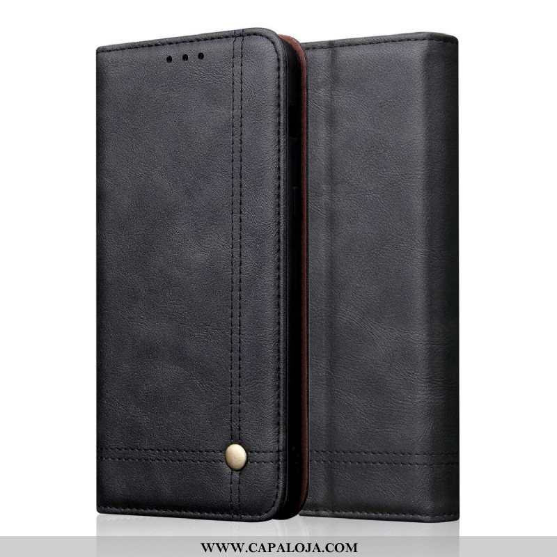 Capas Sony Xperia 10 Couro Vintage Telemóvel Castanho, Capa Sony Xperia 10 Protetoras Baratos