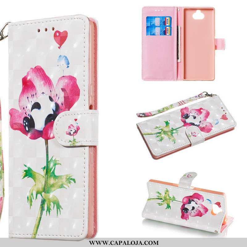 Capas Sony Xperia 10 Fofas Rosa Cases Protetoras, Capa Sony Xperia 10 Couro Barato