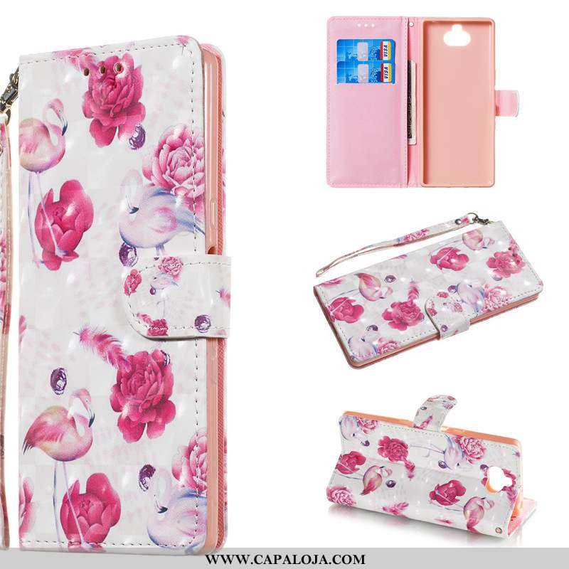 Capas Sony Xperia 10 Fofas Rosa Cases Protetoras, Capa Sony Xperia 10 Couro Barato