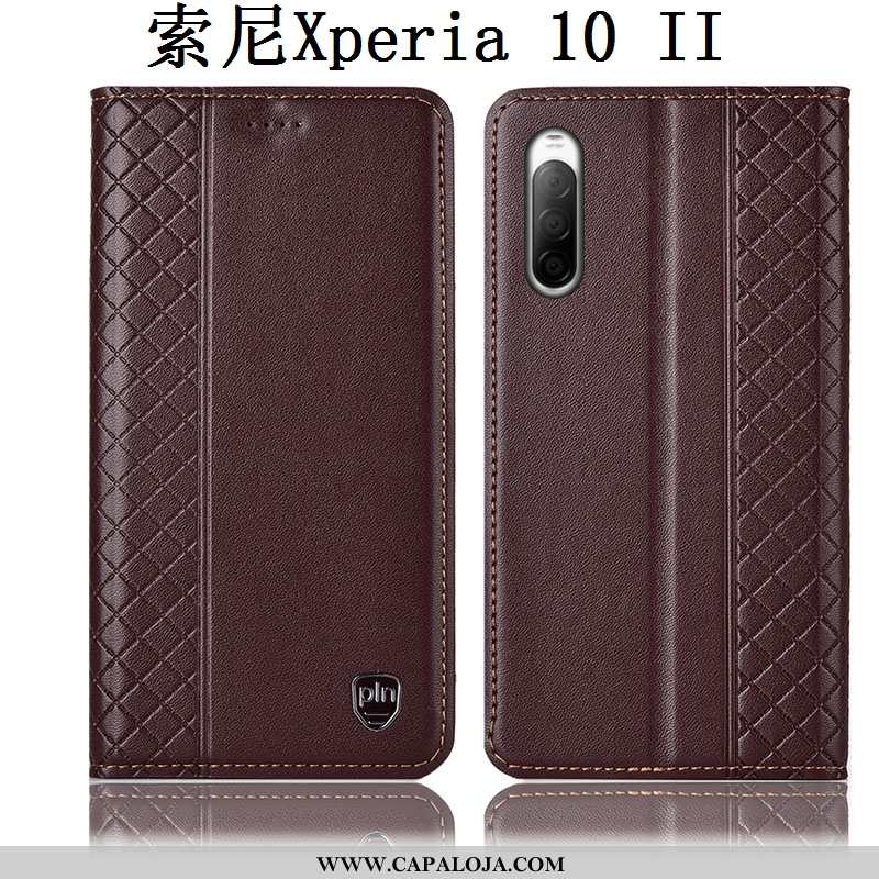 Capas Sony Xperia 10 Ii Couro Legitimo Cases Antiqueda Vermelha Vermelho, Capa Sony Xperia 10 Ii Pro