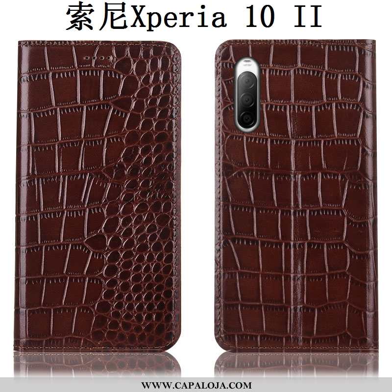 Capas Sony Xperia 10 Ii Protetoras Cover Antiqueda Azul, Capa Sony Xperia 10 Ii Couro Genuíno Barata