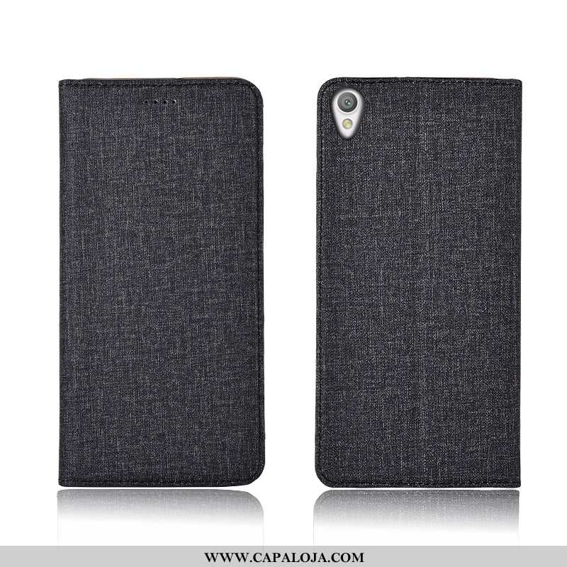 Capas Sony Xperia L1 Soft Linho Cases Completa Cinza, Capa Sony Xperia L1 Protetoras Baratos