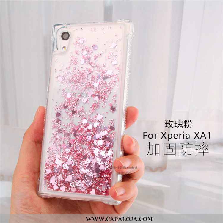 Capas Sony Xperia Xa1 Criativas Cordao Cases Rosa, Capa Sony Xperia Xa1 Clara Promoção