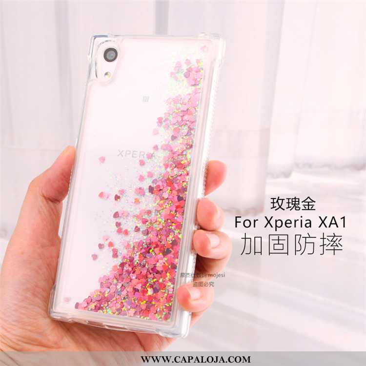 Capas Sony Xperia Xa1 Criativas Cordao Cases Rosa, Capa Sony Xperia Xa1 Clara Promoção