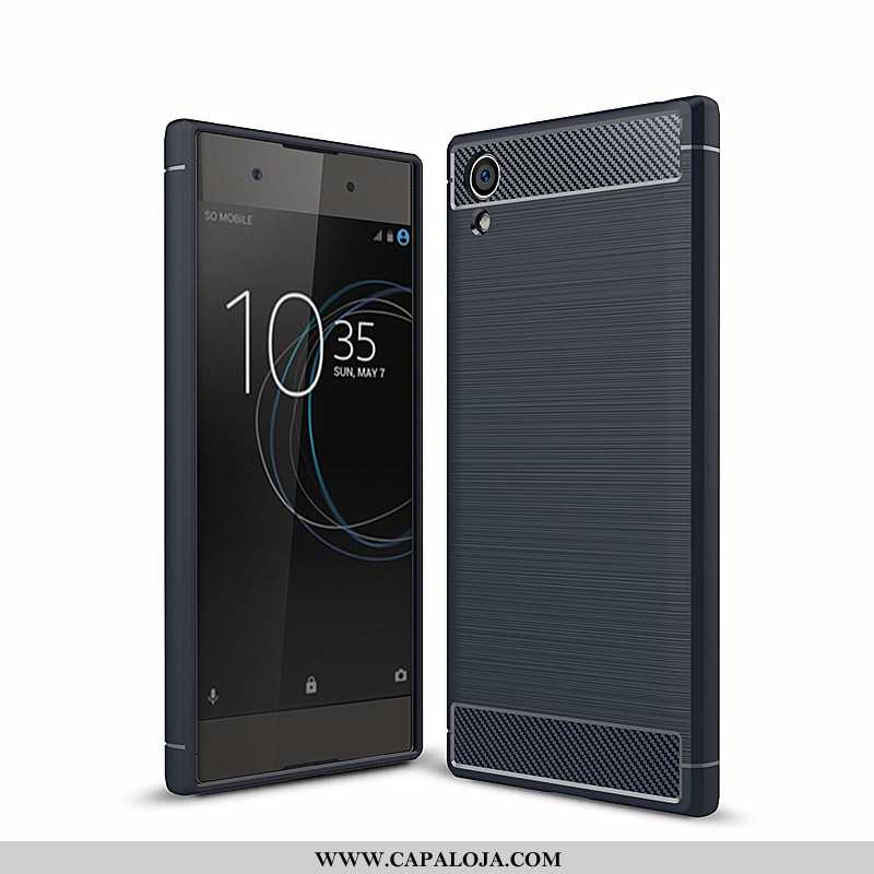 Capas Sony Xperia Xa1 Plus Estiloso Fibra Feminino Preto, Capa Sony Xperia Xa1 Plus Tendencia Barato