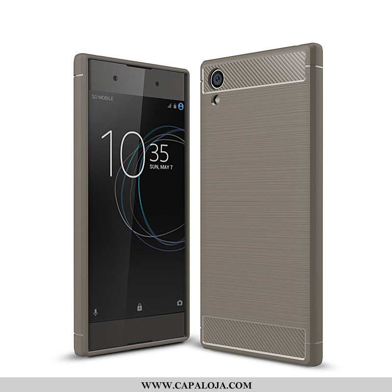 Capas Sony Xperia Xa1 Plus Estiloso Fibra Feminino Preto, Capa Sony Xperia Xa1 Plus Tendencia Barato