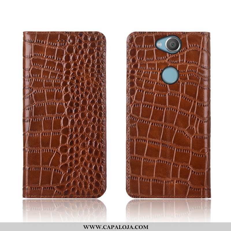 Capas Sony Xperia Xa2 Plus Couro Legitimo Masculino Soft Antiqueda Castanho, Capa Sony Xperia Xa2 Pl