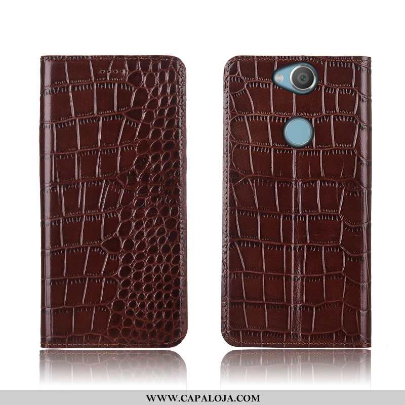 Capas Sony Xperia Xa2 Plus Couro Legitimo Masculino Soft Antiqueda Castanho, Capa Sony Xperia Xa2 Pl