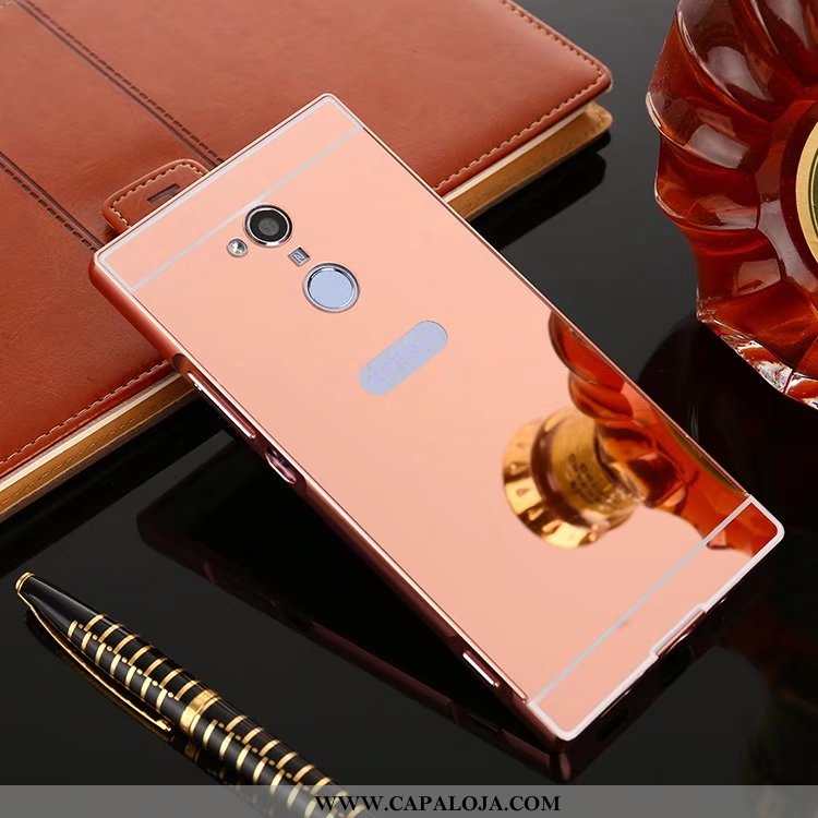 Capas Sony Xperia Xa2 Protetoras Telemóvel Resistente Frente Dourado, Capa Sony Xperia Xa2 Metalasse