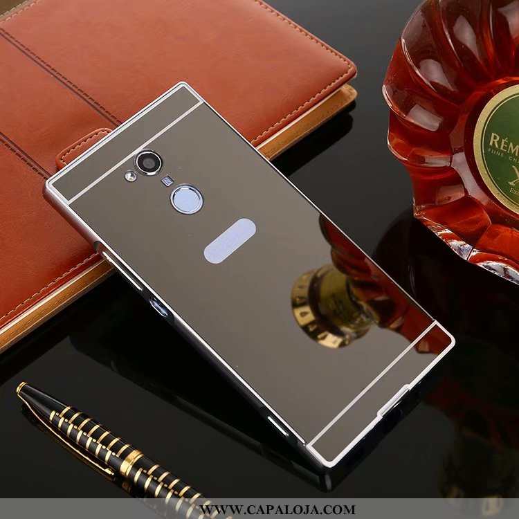 Capas Sony Xperia Xa2 Protetoras Telemóvel Resistente Frente Dourado, Capa Sony Xperia Xa2 Metalasse