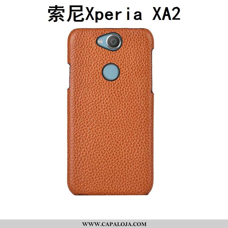 Capas Sony Xperia Xa2 Protetoras Traseira Azul Escuro Couro Legitimo, Capa Sony Xperia Xa2 Moda Onli