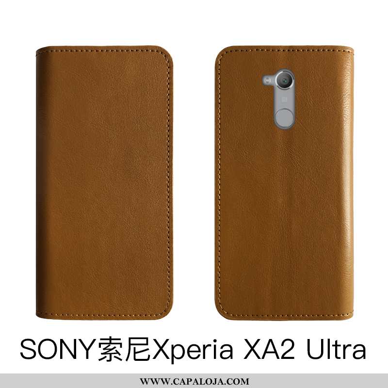 Capas Sony Xperia Xa2 Ultra Couro Legitimo Negócio Telemóvel Protetoras Castanho, Capa Sony Xperia X