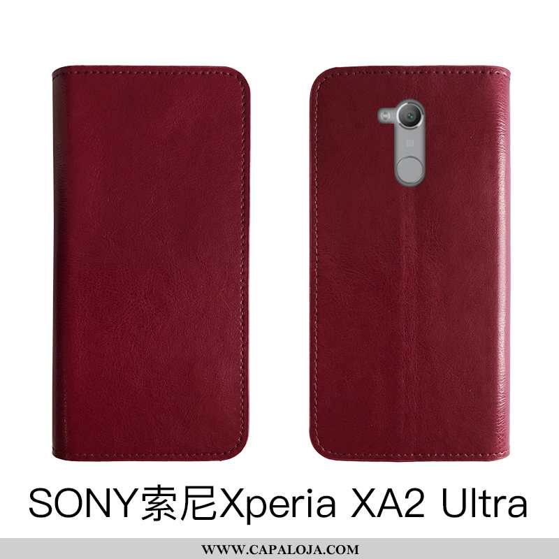 Capas Sony Xperia Xa2 Ultra Couro Legitimo Negócio Telemóvel Protetoras Castanho, Capa Sony Xperia X