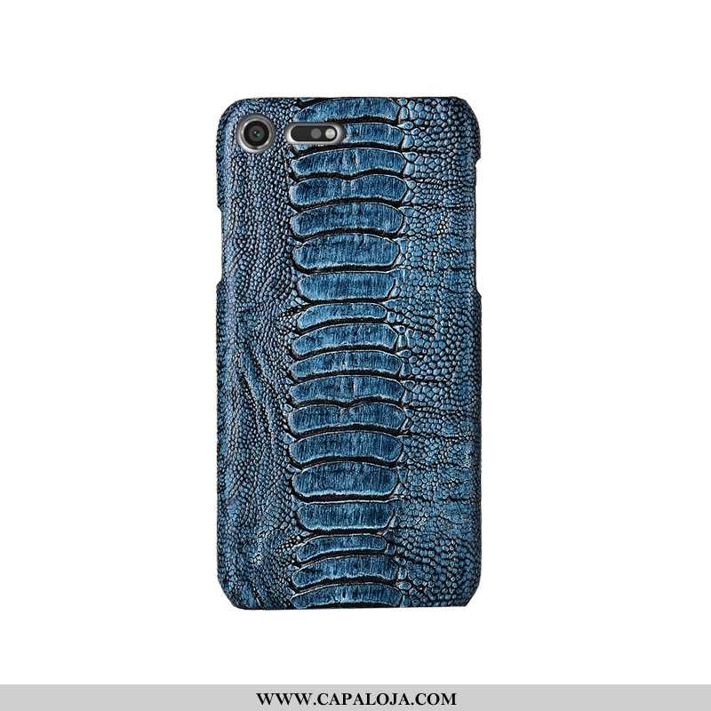 Capas Sony Xperia Xz Premium Luxo Antiqueda Couro Legitimo Azul, Capa Sony Xperia Xz Premium Criativ