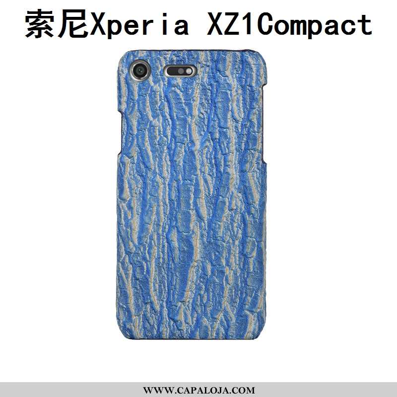 Capas Sony Xperia Xz1 Compact Luxo Couro Legitimo Couro Telemóvel Cinza, Capa Sony Xperia Xz1 Compac