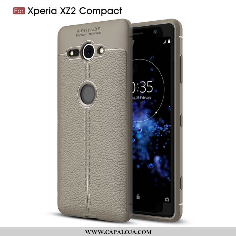 Capas Sony Xperia Xz2 Compact Protetoras Cinza Telemóvel Cola, Capa Sony Xperia Xz2 Compact Silicone