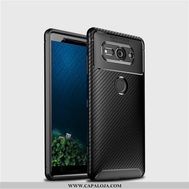 Capas Sony Xperia Xz2 Compact Protetoras Cola Cases Pequena Preto, Capa Sony Xperia Xz2 Compact Fosc