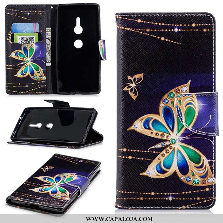 Capas Sony Xperia Xz2 Couro Azul Escuro Silicone Antiqueda, Capa Sony Xperia Xz2 Tendencia Baratos