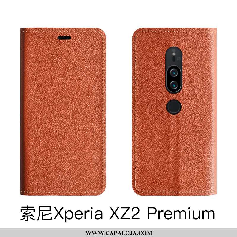 Capas Sony Xperia Xz2 Premium Couro Legitimo Cover Telemóvel Vermelha Vermelho, Capa Sony Xperia Xz2