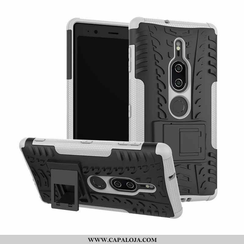 Capas Sony Xperia Xz2 Premium Protetoras Telemóvel Suporte Preto, Capa Sony Xperia Xz2 Premium Silic