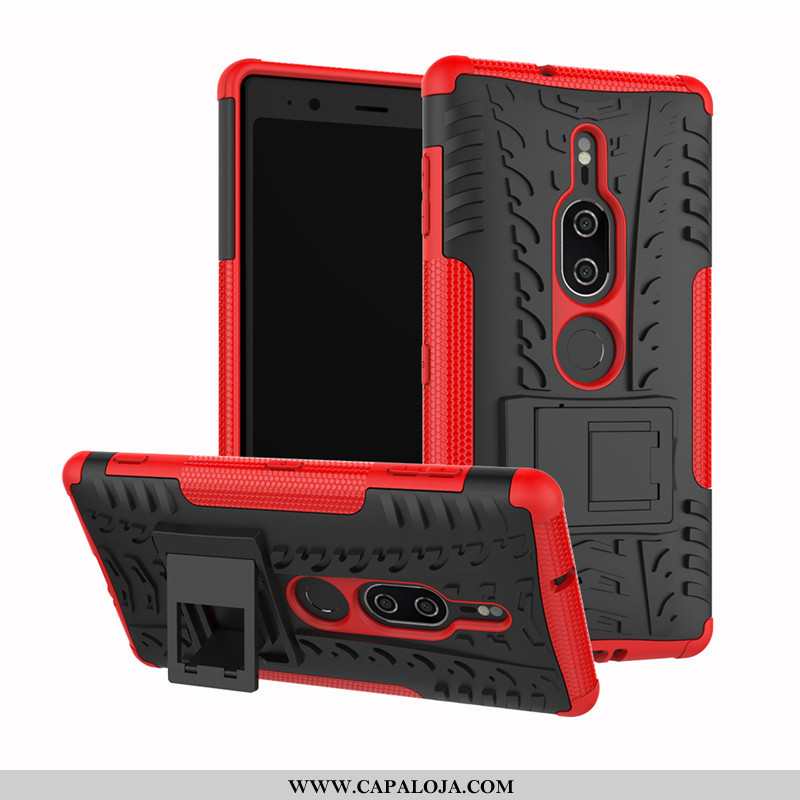 Capas Sony Xperia Xz2 Premium Protetoras Telemóvel Suporte Preto, Capa Sony Xperia Xz2 Premium Silic