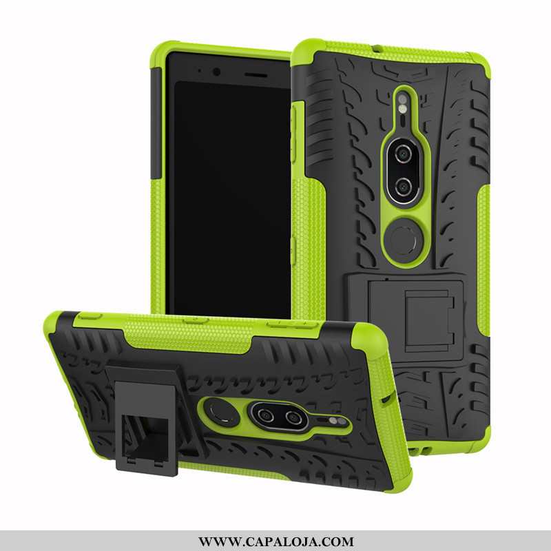 Capas Sony Xperia Xz2 Premium Protetoras Telemóvel Suporte Preto, Capa Sony Xperia Xz2 Premium Silic