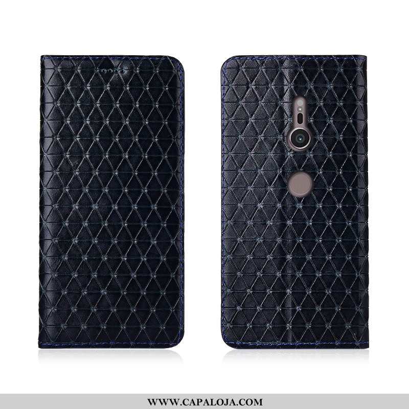 Capas Sony Xperia Xz3 Couro Legitimo Telemóvel Feminino Xadrez Rosa, Capa Sony Xperia Xz3 Couro Vend