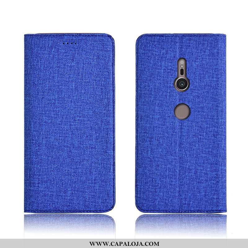 Capas Sony Xperia Xz3 Linho Completa Masculino Cover Azul, Capa Sony Xperia Xz3 Couro Barato