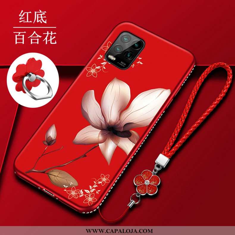 Capas Xiaomi Mi 10 Lite Criativas Telemóvel Primavera Protetoras Vermelho, Capa Xiaomi Mi 10 Lite Sl