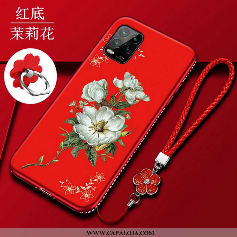 Capas Xiaomi Mi 10 Lite Criativas Telemóvel Primavera Protetoras Vermelho, Capa Xiaomi Mi 10 Lite Sl