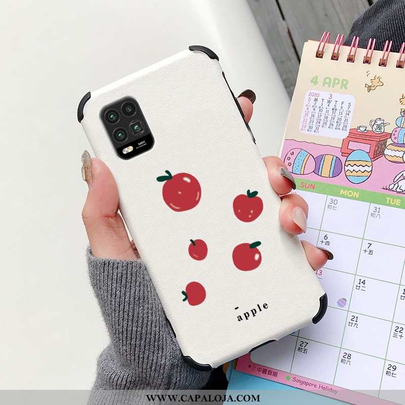 Capas Xiaomi Mi 10 Lite Desenho Animado Vermelha Couro Vermelho, Capa Xiaomi Mi 10 Lite Fofas Venda