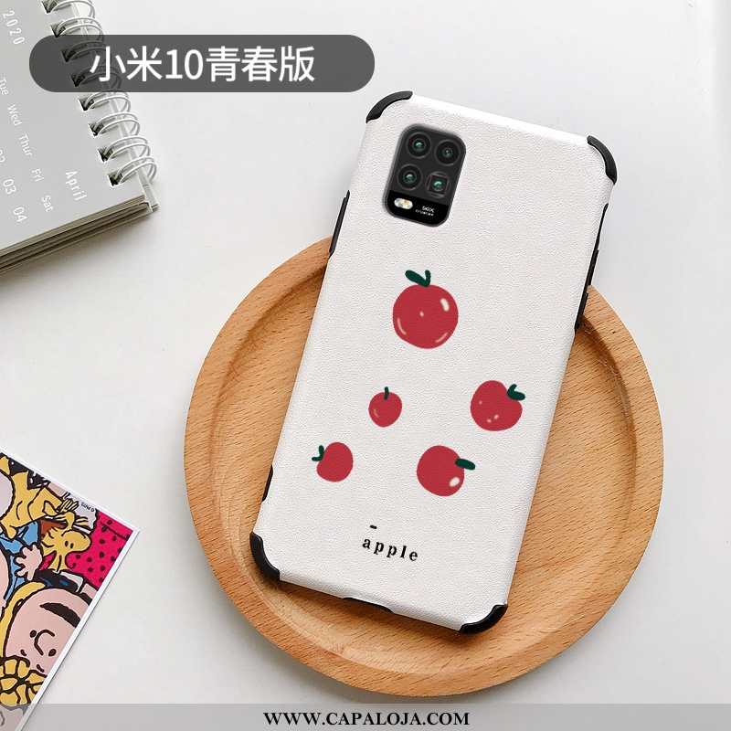 Capas Xiaomi Mi 10 Lite Desenho Animado Vermelha Couro Vermelho, Capa Xiaomi Mi 10 Lite Fofas Venda