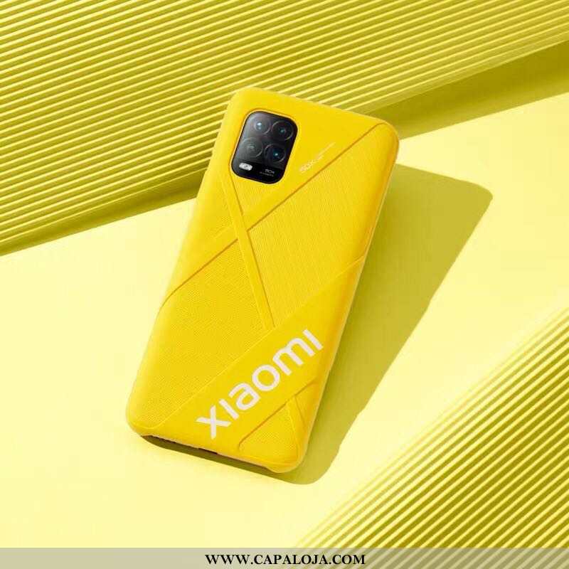 Capas Xiaomi Mi 10 Lite Protetoras Amarelo Telemóvel Telinha, Capa Xiaomi Mi 10 Lite Antiderrapante 