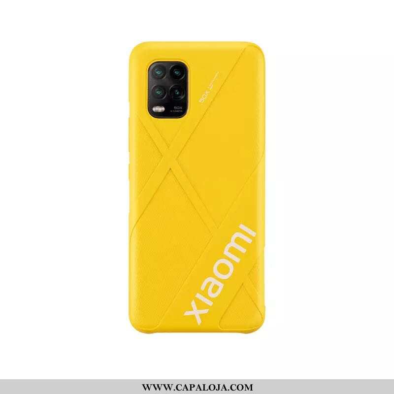 Capas Xiaomi Mi 10 Lite Protetoras Amarelo Telemóvel Telinha, Capa Xiaomi Mi 10 Lite Antiderrapante 