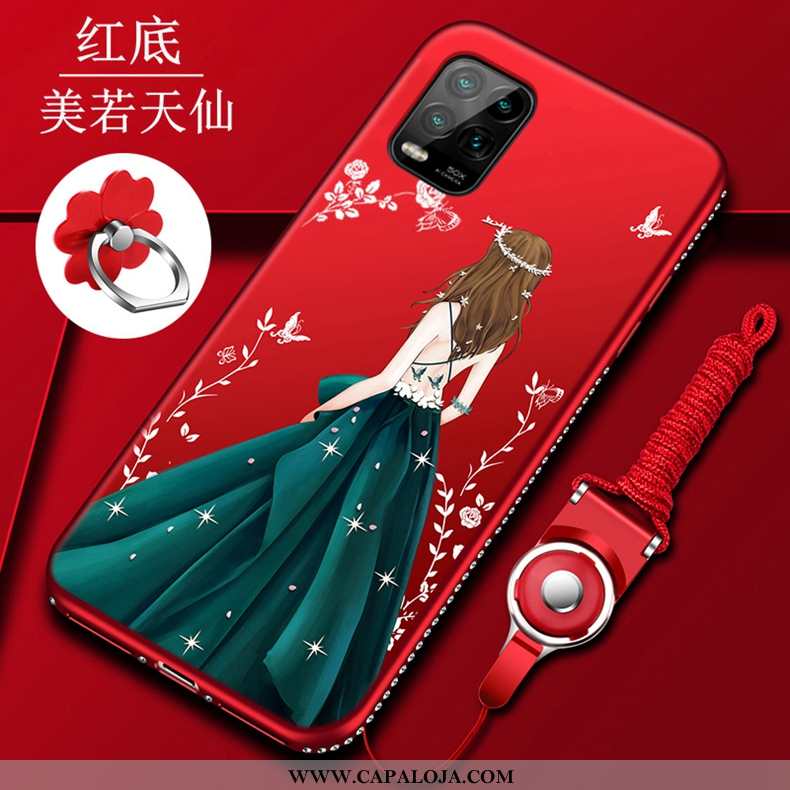 Capas Xiaomi Mi 10 Lite Protetoras Personalizada Telemóvel Completa Vermelho, Capa Xiaomi Mi 10 Lite