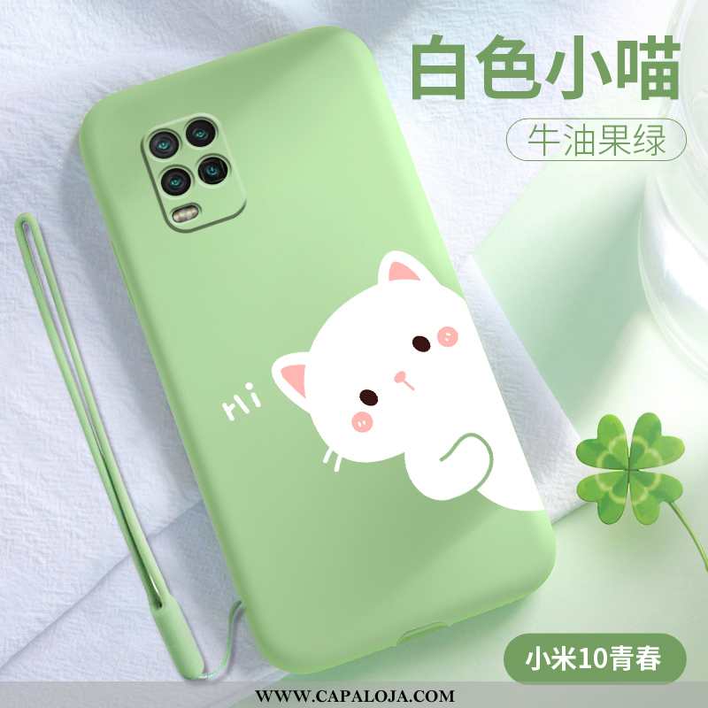 Capas Xiaomi Mi 10 Lite Protetoras Telemóvel Antiqueda Verde, Capa Xiaomi Mi 10 Lite Silicone Barata