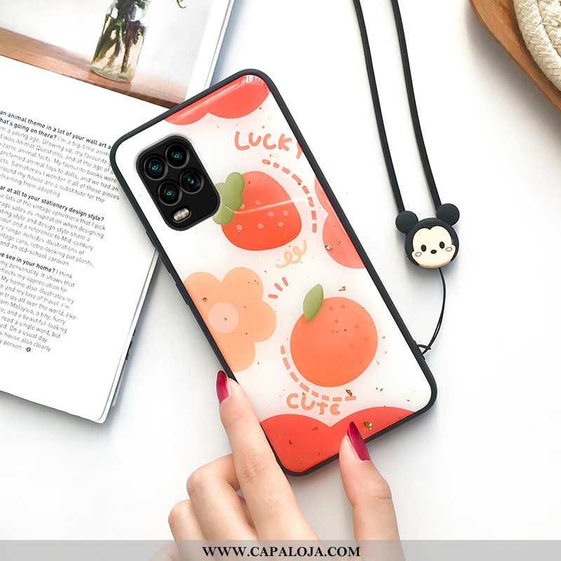 Capas Xiaomi Mi 10 Lite Silicone Dágua Customizadas Verão Laranja, Capa Xiaomi Mi 10 Lite Personaliz