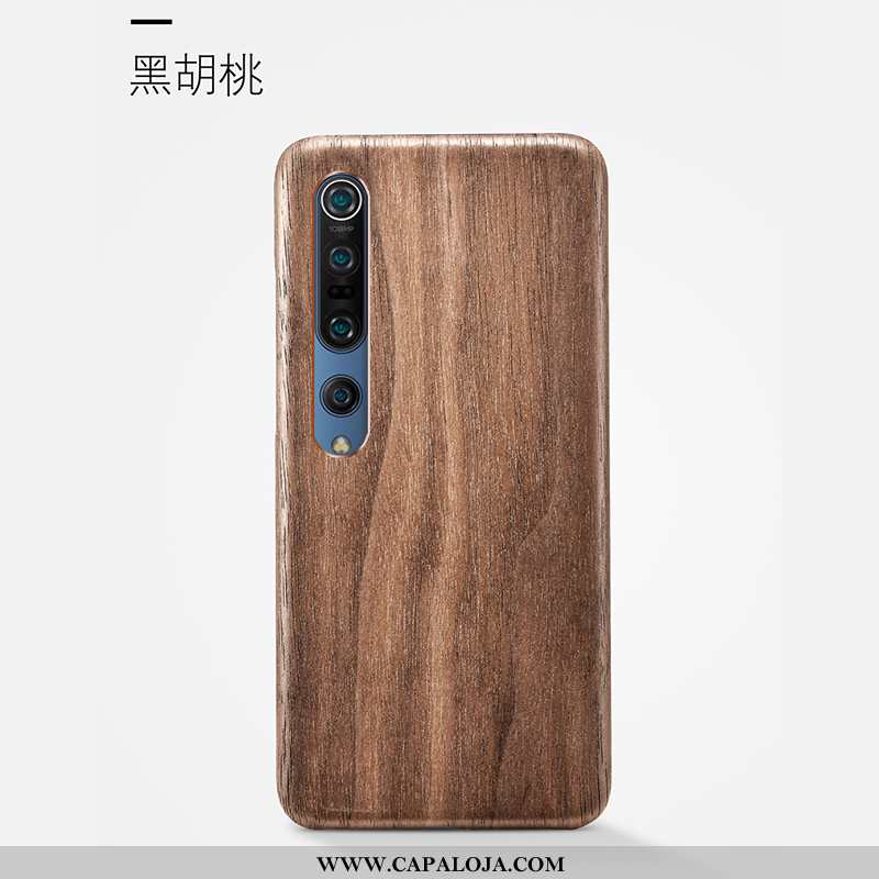 Capas Xiaomi Mi 10 Pro Cordao Primavera Pequena Antiqueda Castanho, Capa Xiaomi Mi 10 Pro Madeira Ba