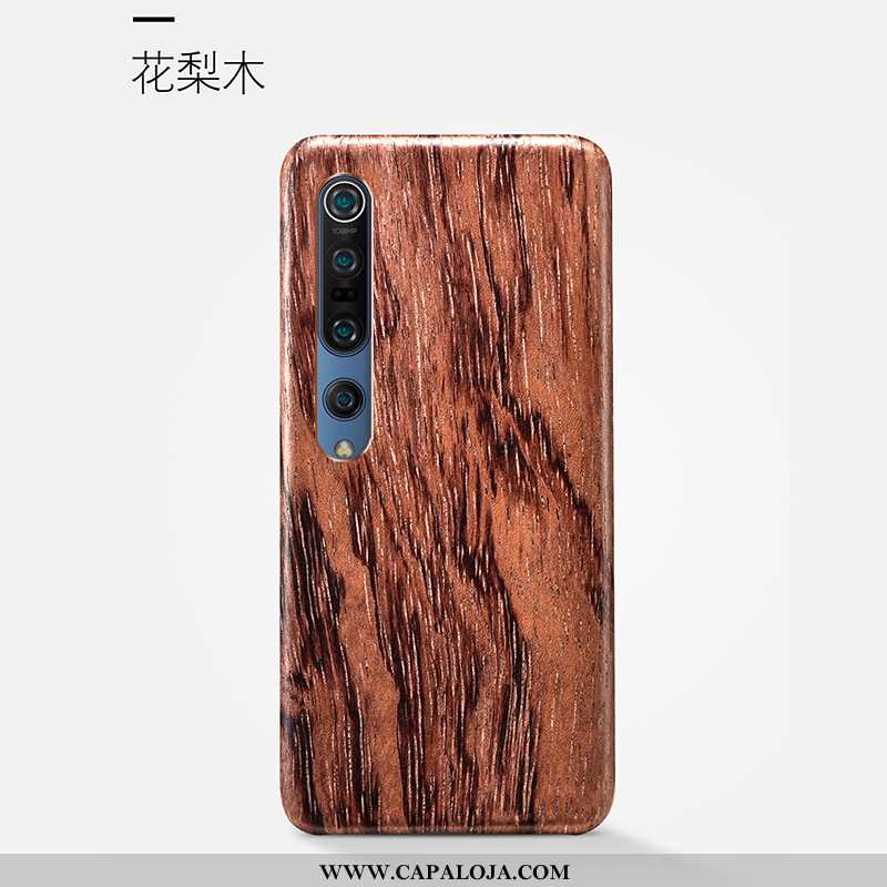 Capas Xiaomi Mi 10 Pro Cordao Primavera Pequena Antiqueda Castanho, Capa Xiaomi Mi 10 Pro Madeira Ba