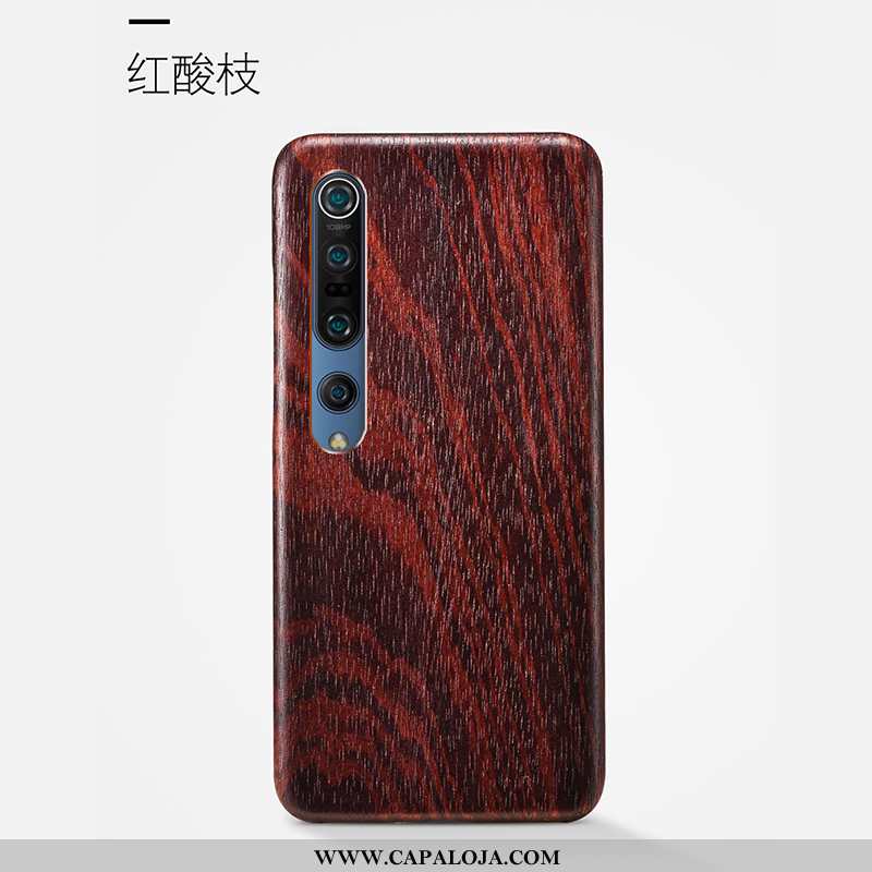 Capas Xiaomi Mi 10 Pro Cordao Primavera Pequena Antiqueda Castanho, Capa Xiaomi Mi 10 Pro Madeira Ba