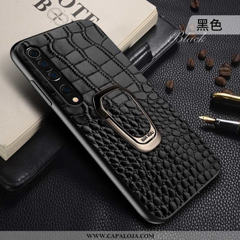 Capas Xiaomi Mi 10 Pro Super Completa Suporte Couro Genuíno Preto, Capa Xiaomi Mi 10 Pro Protetoras 