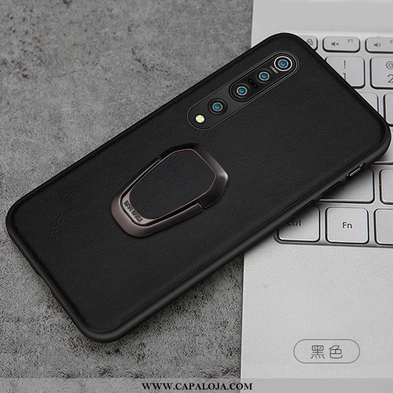 Capas Xiaomi Mi 10 Pro Super Couro Cases Suporte Preto, Capa Xiaomi Mi 10 Pro Protetoras Online