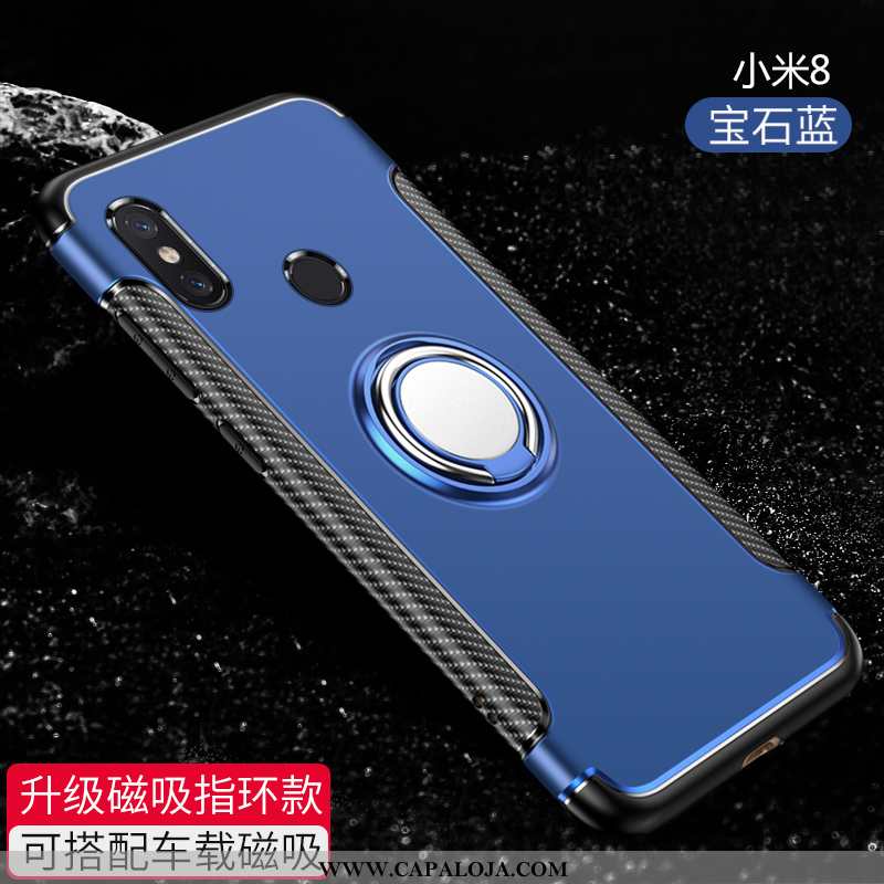 Capas Xiaomi Mi 8 Criativas Malha Antiqueda Cases Preto, Capa Xiaomi Mi 8 Slim Baratos