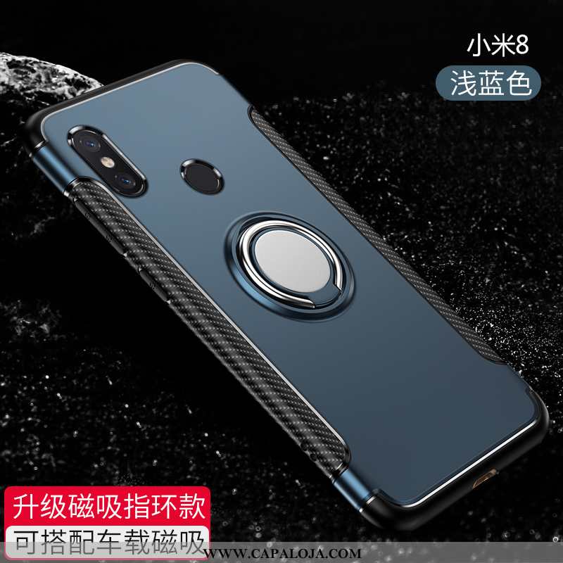 Capas Xiaomi Mi 8 Criativas Malha Antiqueda Cases Preto, Capa Xiaomi Mi 8 Slim Baratos